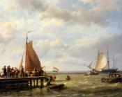 Provisioning a Tall Ship at Anchor - 约翰内斯·赫曼努斯·库库克